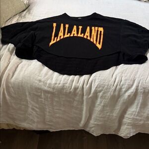 Dressed in LALA Black and Orange Crew Neck Sweater